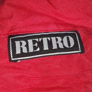 Rare Retro red silk shirt women 1980s